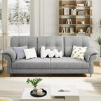 Seater Sofa Couch with Deep Seats and Removable Pillows, 84 Mid Century Modern Upholstered Sofa, Comfy Couches for Living Room, Apartment