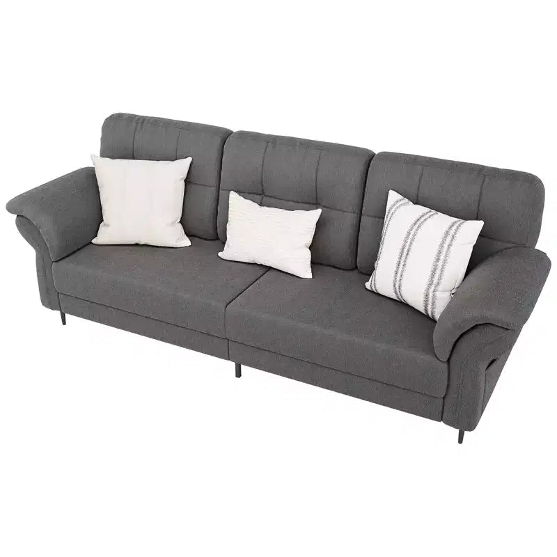Seater Sofa Couch with Deep Seats and Removable Pillows, 84 Mid Century Modern Upholstered Sofa, Comfy Couches for Living Room, Apartment