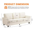 83 Inch Modern 3 Seater Sofa,Deep Seat Couch with Washable Detatchable Covers,Comfy Chenille Couch,Oversized Cloud Sofa for Living Room,Apartment