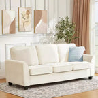 83 Inch Modern 3 Seater Sofa,Deep Seat Couch with Washable Detatchable Covers,Comfy Chenille Couch,Oversized Cloud Sofa for Living Room,Apartment