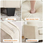 83 Inch Modern 3 Seater Sofa,Deep Seat Couch with Washable Detatchable Covers,Comfy Chenille Couch,Oversized Cloud Sofa for Living Room,Apartment