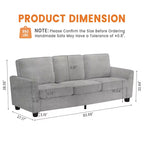 83 Inch Modern 3 Seater Sofa,Deep Seat Couch with Washable Detatchable Covers,Comfy Chenille Couch,Oversized Cloud Sofa for Living Room,Apartment