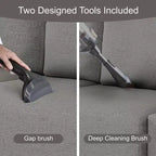 GustoWave Canapé moderne 203 cm - Causeuse avec porte-gobelets et poches latérales, canapé profond pour salon