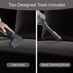 GustoWave Canapé moderne 203 cm - Causeuse avec porte-gobelets et poches latérales, canapé profond pour salon