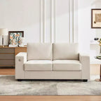 COZONY Canapé Nuage 70" Canapé en Chenille Style Mid-Century, Assise Profonde, Ports USB, Poches Latérales, Aucun Assemblage Requis
