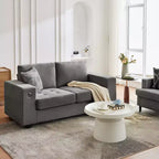 COZONY 70'' Cloud Couch  Mid-Century Chenille Sofa, Deep Seat, USB Ports, Side Pockets, No Assembly
