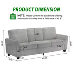 GustoWave 82 Sofa for Living Room, Modern Comfy Sofa with Medium Firm Seat Cushion, Removable Cover, Chenille Fabric Couches