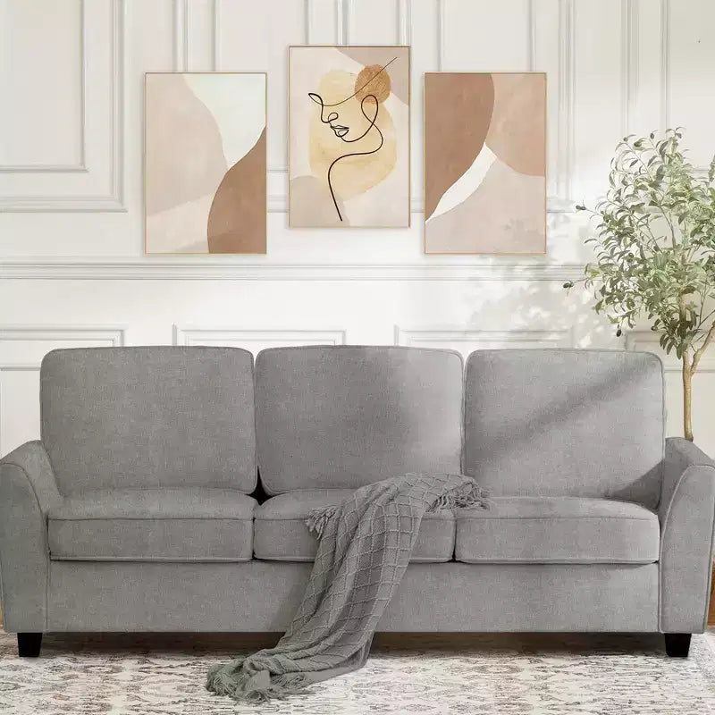 GustoWave 82 Sofa for Living Room, Modern Comfy Sofa with Medium Firm Seat Cushion, Removable Cover, Chenille Fabric Couches