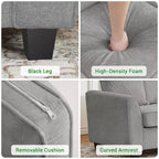 GustoWave 82 Sofa for Living Room, Modern Comfy Sofa with Medium Firm Seat Cushion, Removable Cover, Chenille Fabric Couches