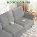 GustoWave 82 Sofa for Living Room, Modern Comfy Sofa with Medium Firm Seat Cushion, Removable Cover, Chenille Fabric Couches