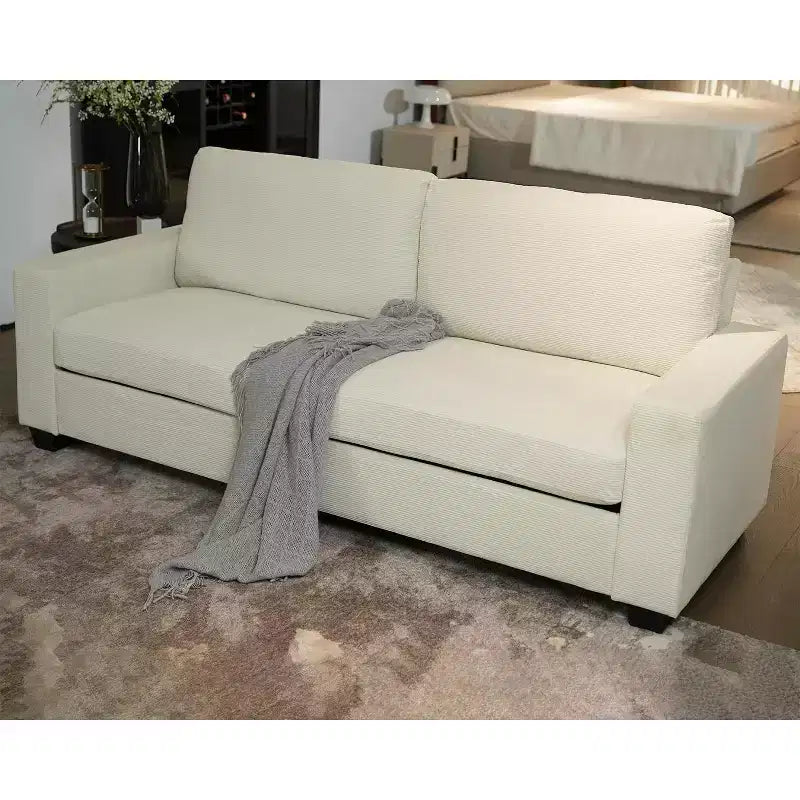 Canapé 3 places, Canapé moderne avec 2 coussins, Canapé confortable