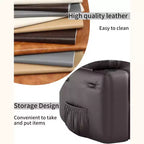 Fauteuil inclinable 22", inclinable manuel en cuir PU avec porte-gobelets et poches latérales, design ergonomique pour chambre d'enfant, salon, chambre à coucher