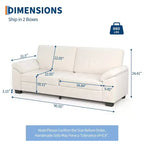 3 Seater Sofa Counch Velvet Upholstered Oversized Loveseat with Soft Spacious Armrests, Comfy Button Tufted Couch