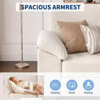 3 Seater Sofa Counch Velvet Upholstered Oversized Loveseat with Soft Spacious Armrests, Comfy Button Tufted Couch
