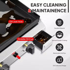 Plancha à gaz propane ROVSUN 2 brûleurs avec allumage, couvercle et régulateur, barbecue portable 20000 BTU pour jardin, terrasse, camping, cuisson en extérieur
