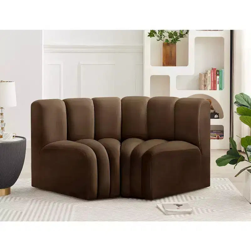 Meridian Furniture, Canapé modulable Arc en velours