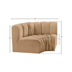 Meridian Furniture, Canapé modulable Arc en velours