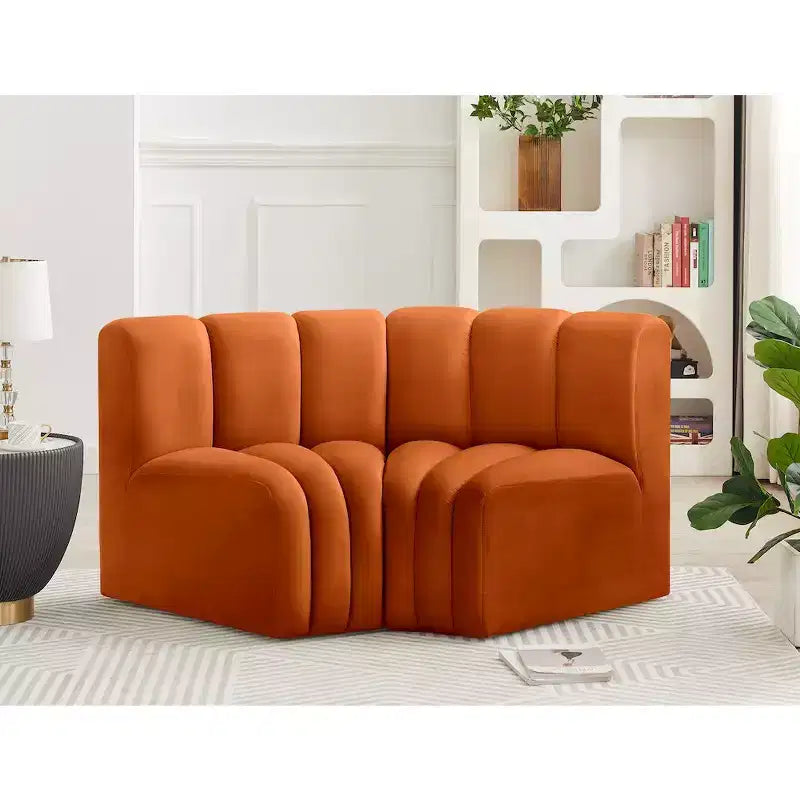 Meridian Furniture, Canapé modulable Arc en velours
