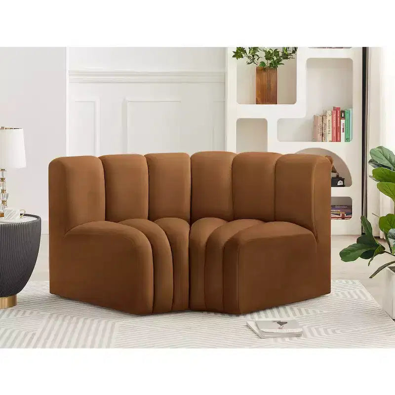Meridian Furniture, Canapé modulable Arc en velours