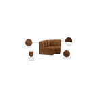 Meridian Furniture, Canapé modulable Arc en velours