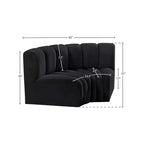 Meridian Furniture, Canapé modulable Arc en velours
