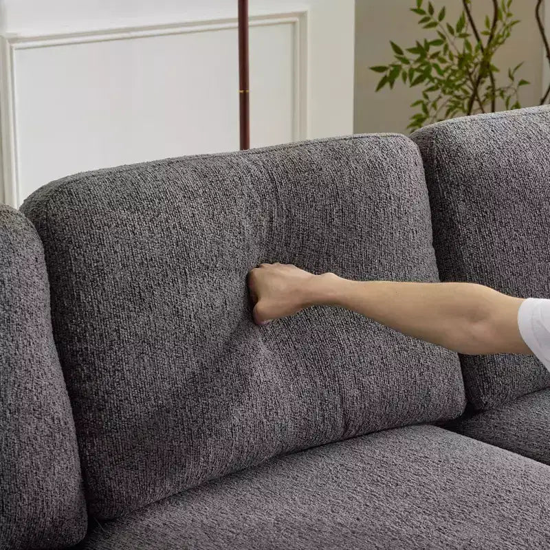 Karl Home |110 in. W Pillow Top Arm Chellie 4-Seat U-shaped Sofa in Green