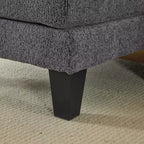 Karl Home |110 in. W Pillow Top Arm Chellie 4-Seat U-shaped Sofa in Green