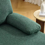Karl Home |110 in. W Pillow Top Arm Chellie 4-Seat U-shaped Sofa in Green