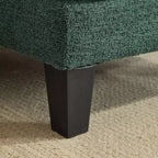 Karl Home |110 in. W Pillow Top Arm Chellie 4-Seat U-shaped Sofa in Green