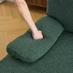 Karl Home |110 in. W Pillow Top Arm Chellie 4-Seat U-shaped Sofa in Green