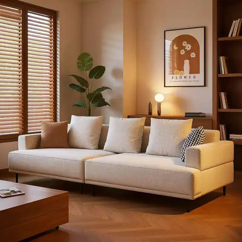 Canapé en lin Gaoyangjiaju de 109,44 pouces avec pieds en métal pour salon