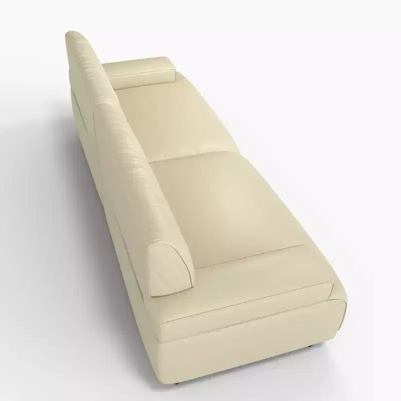 Gaoyangjiaju 86.4 Inch Leather Sofa with Solid Wood Frame