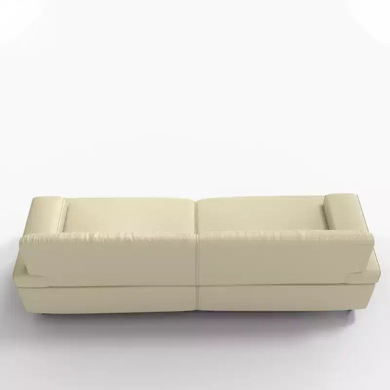 Gaoyangjiaju 86.4 Inch Leather Sofa with Solid Wood Frame