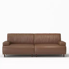 Gaoyangjiaju 86.4 Inch Leather Sofa with Solid Wood Frame