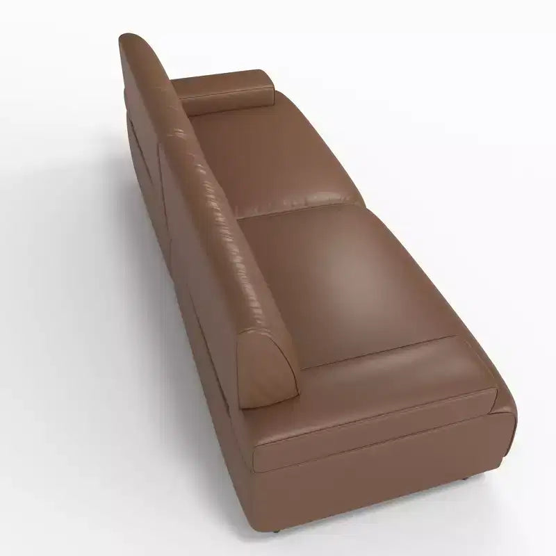 Gaoyangjiaju 86.4 Inch Leather Sofa with Solid Wood Frame