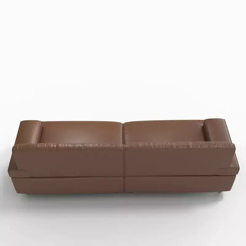 Gaoyangjiaju 86.4 Inch Leather Sofa with Solid Wood Frame