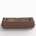 Gaoyangjiaju 86.4 Inch Leather Sofa with Solid Wood Frame