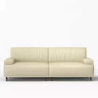 Gaoyangjiaju 86.4 Inch Leather Sofa with Solid Wood Frame