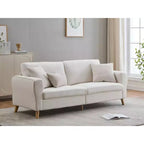 84 Sofa, 3 Seater Couch for Living Room, Modern Loveseat, Boucle Sofa with Deep Seats and Wide Armrests, Wood Legs, Easy Assembly for Home