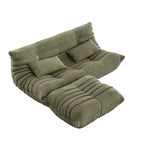 Canapé Teddy de 175 cm, Canapé deux places pouf avec assise profonde, Canapés rembourrés pour salon, chambre à coucher, appartement