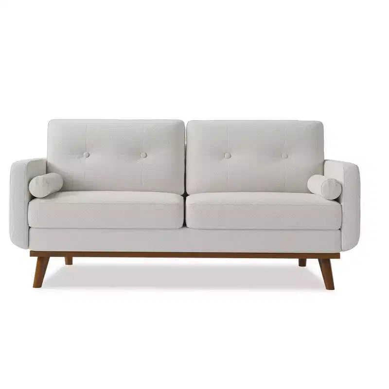 65 Modern Loveseat Sofa, 2 Seater Upholstered Sofa Couch With Wide Armrest, Deep Seat Sofa Couch for Living Room Office Bedroom Apartment