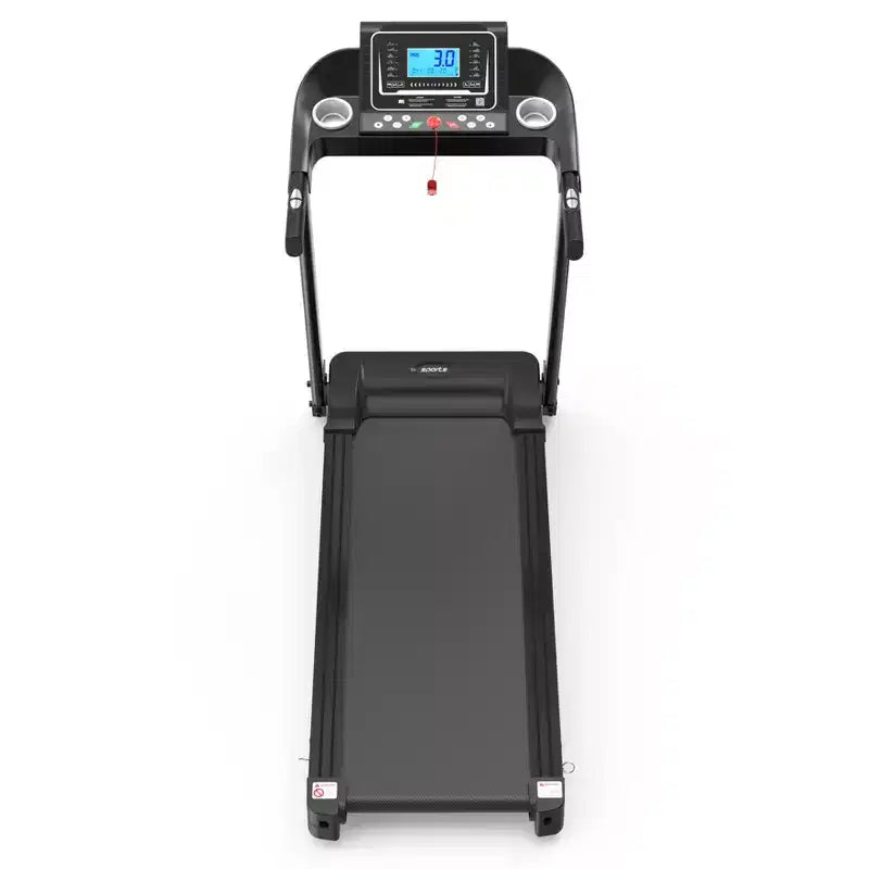 Tapis de course pliable avec inclinaison manuelle, 5 écrans et capacité de 113 kg