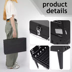 ROVSUN Portable Lightweight Charcoal Grill, Foldable Small Grill w/ Barbecue Tools, Stainless Steel Grilling Net, for Backyard