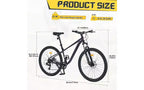 Vélo tout-terrain 27,5 pouces, 8 vitesses, pour hommes, femmes, garçons et filles, suspension avant, cadre en acier