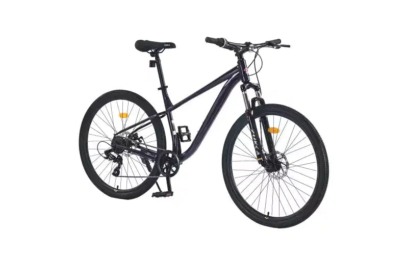 Vélo tout-terrain 27,5 pouces, 8 vitesses, pour hommes, femmes, garçons et filles, suspension avant, cadre en acier