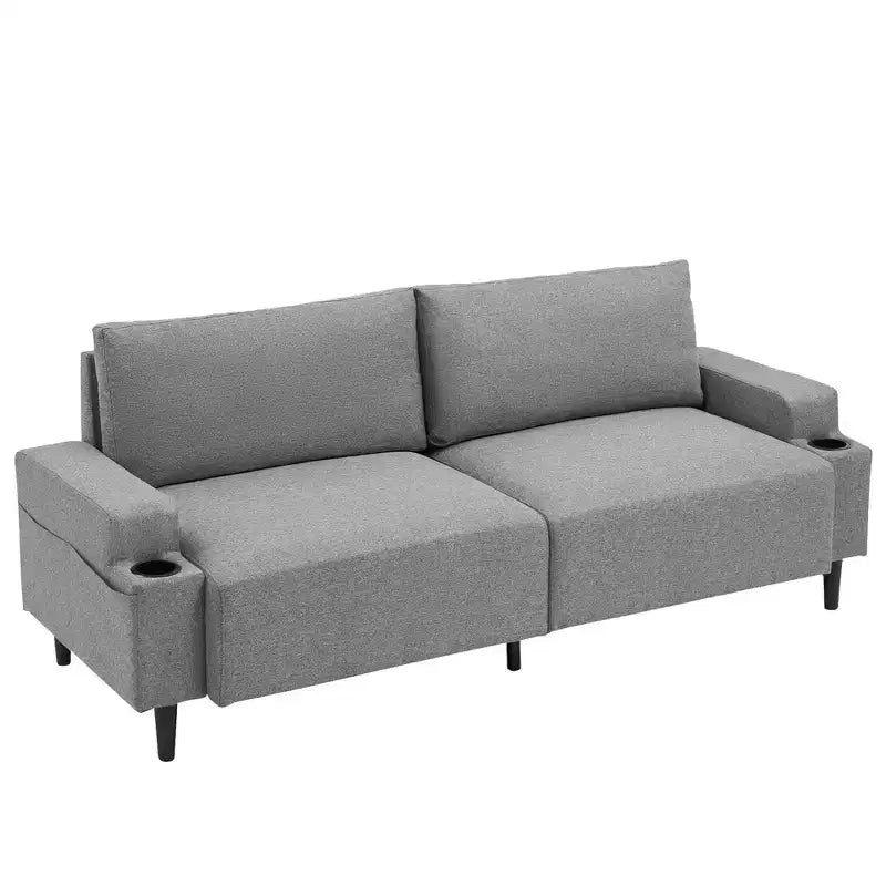 Canapé moderne, canapé de 80 pouces - Canapé confortable avec porte-gobelets, canapé profond pour salon