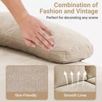 Karl Home |111.2 in. W Pillow Top Arm 3-Piece U-shaped Chenille Sectionals in Beige
