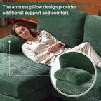 Karl Home |111.2 in. W Pillow Top Arm 3-Piece U-shaped Chenille Sectionals in Beige