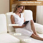 Karl Home |111.2 in. W Pillow Top Arm 3-Piece U-shaped Chenille Sectionals in Beige