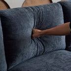 Karl Home |110 in. W Pillow Top Arm 3-Piece U-shaped Chenille Sectionals in Beige